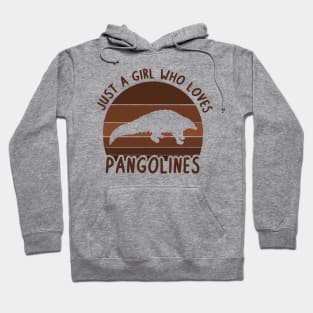 Girl pangolin women love retro saying Hoodie